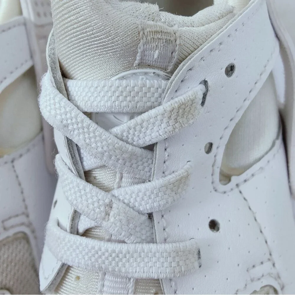Nike Toddler Air Huarache Triple White Running Shoes Sneakers, Sz 10C